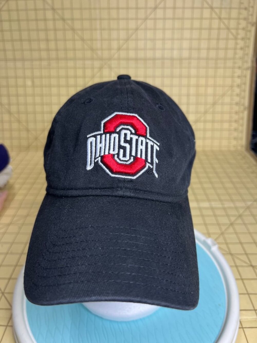 Ohio State Buckeyes New Era 9Twenty Adjustable Black Hat With Embroidered Logo